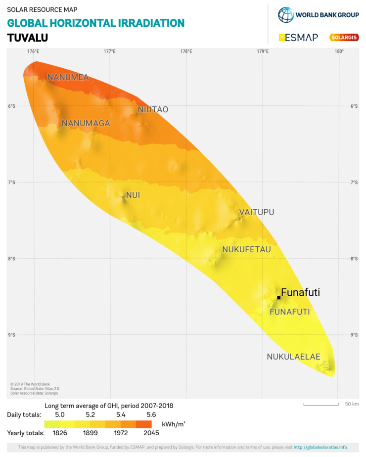 Tuvalu GHI map